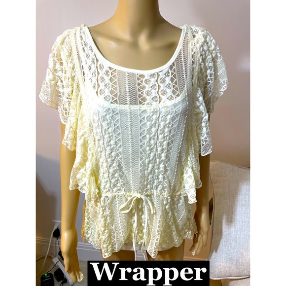 Wrapper Tops - Wrapper Lace Tunic Sz XL